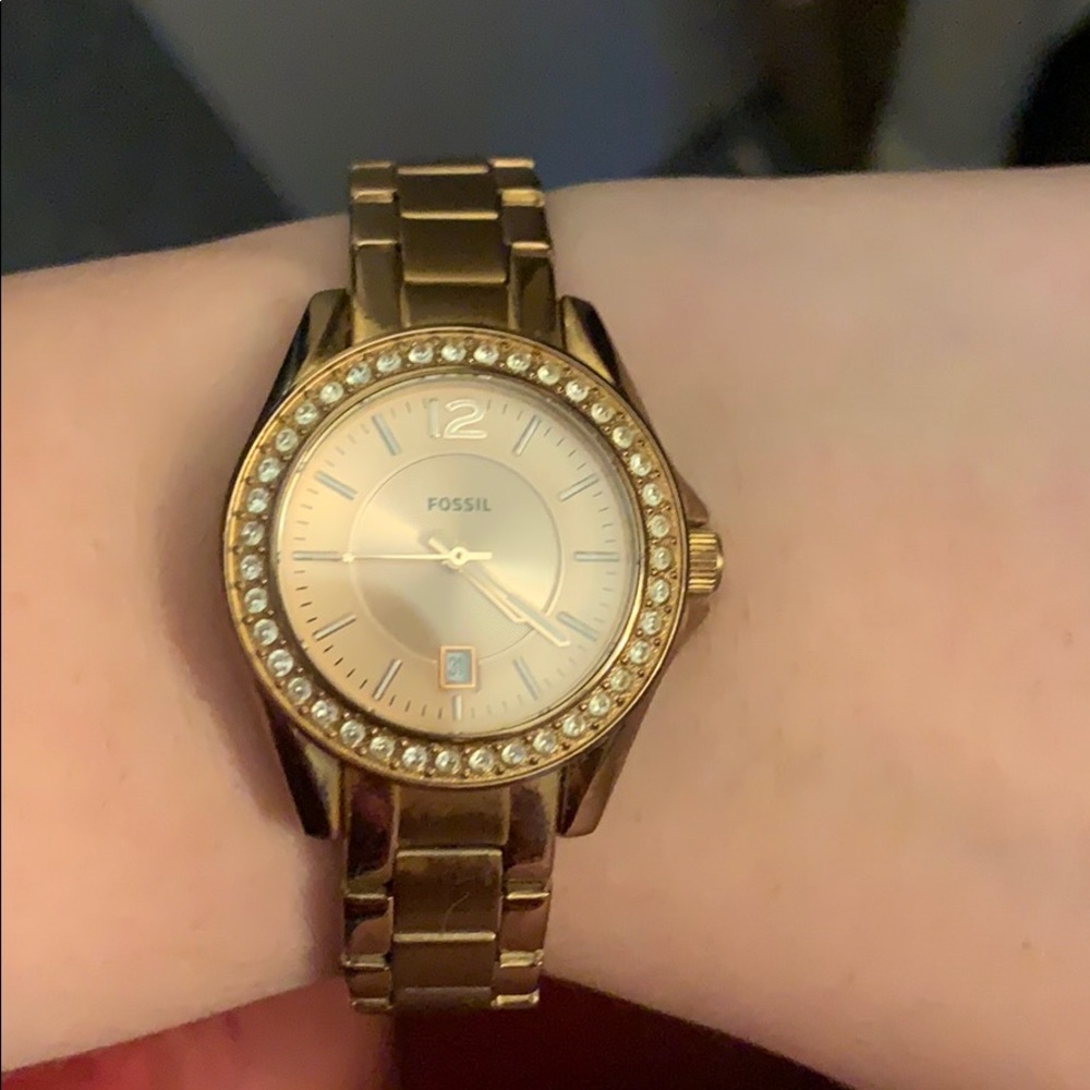 Rose Gold Fossil Watch - image 1